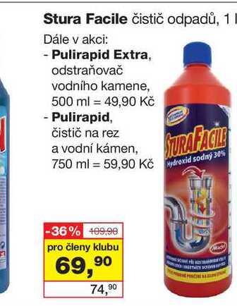 Stura Facile čistič odpadů, 1l