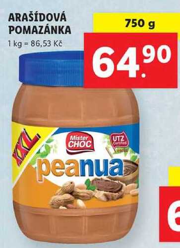 ARAŠÍDOVÁ POMAZÁNKA, 750 g