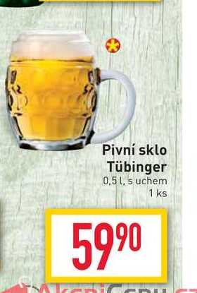 Pivní sklo Tübinger 0.51, s uchem 1 ks 