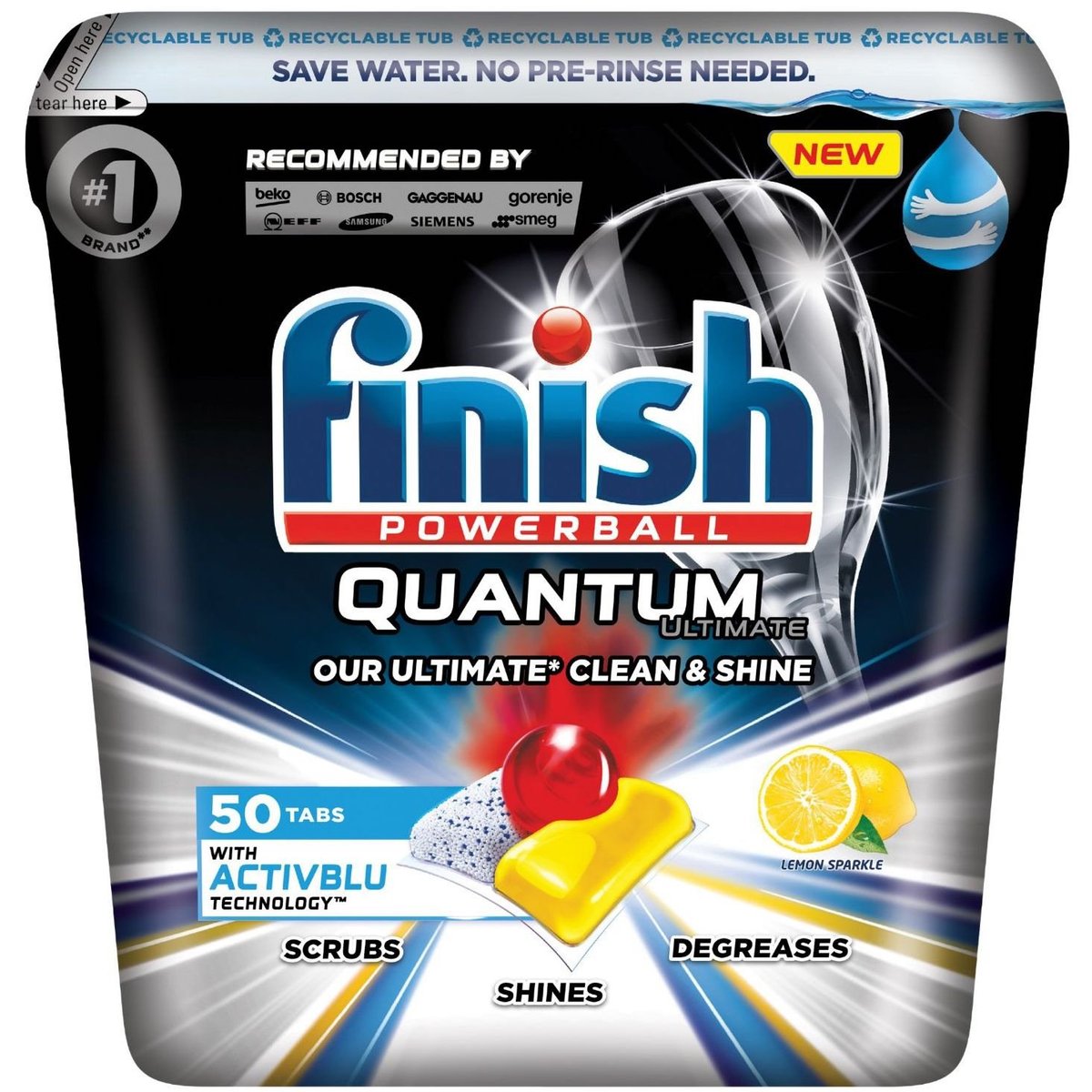 Finish Quantum Ultimate Lemon Sparkle kapsle do myčky nádobí v akci