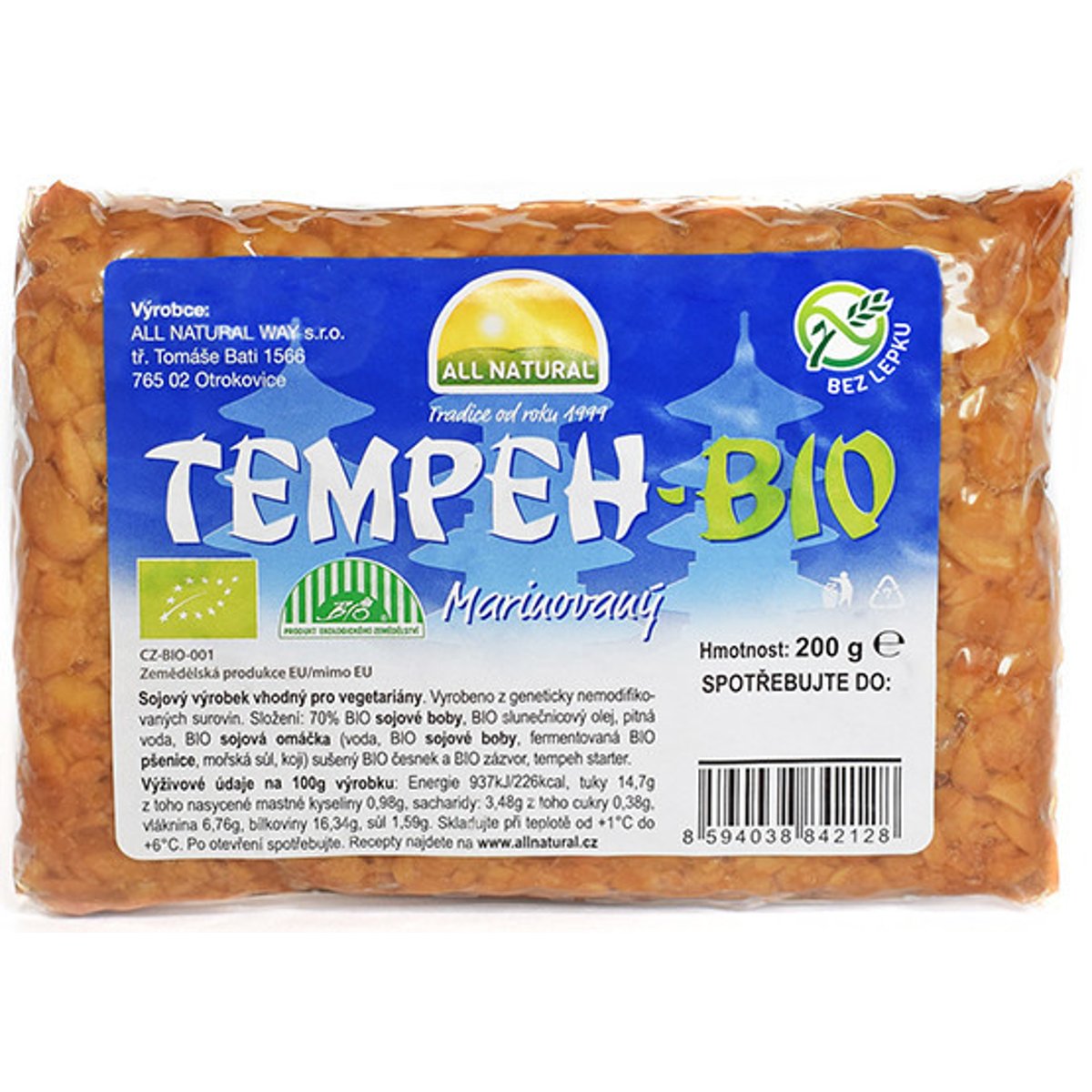 All Natural BIO Tempeh marinovaný v akci AkcniCeny.cz