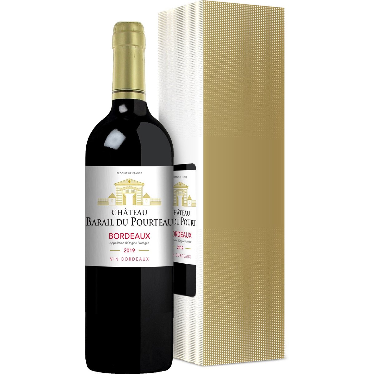 Château Barail du Pourteau Bordeaux Rouge AOP dárkové balení