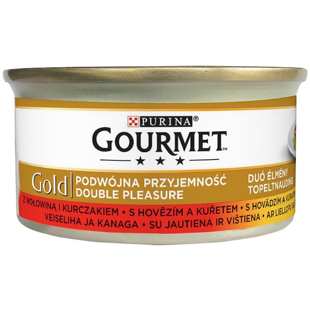Gourmet Gold Double pleasure s hovězím a kuřetem pro kočky