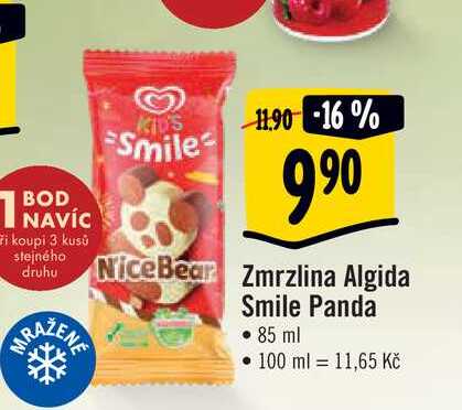  Zmrzlina Algida Smile Panda • 85 ml 