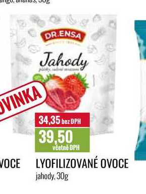 Dr. Ensa Lyofilizované ovoce jahody 30g