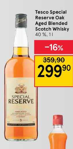 Tesco Special Reserve Oak Aged Blended Scotch Whisky 40 %.11 