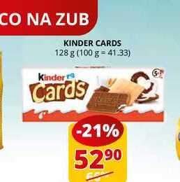 KINDER CARDS 128 g 