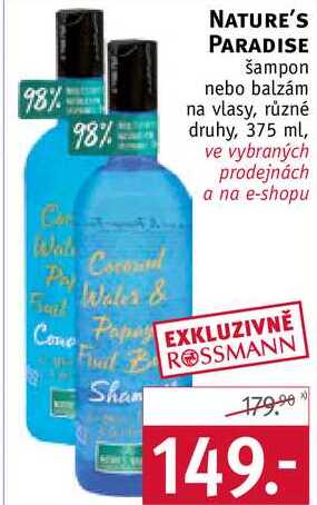 NATURE'S PARADISE šampon, 375 ml 
