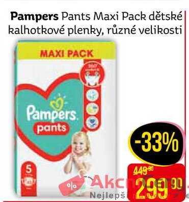 Pampers Pants Maxi Pack dětské kalhotkové plenky, různé velikosti