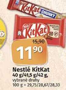 Nestlé KitKat 40 g/41,5 g/42 g. vybrané druhy 