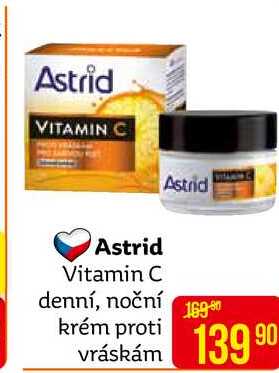 Astrid Vitamin C denní, noční krém proti vráskám