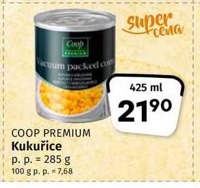 Coop premium Kukuřice 425ml