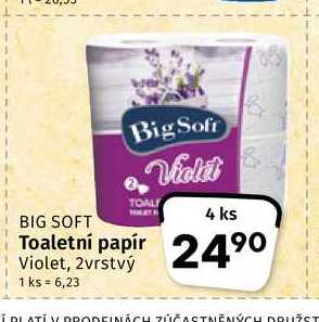 Big Soft toaletní papír 4 rolí