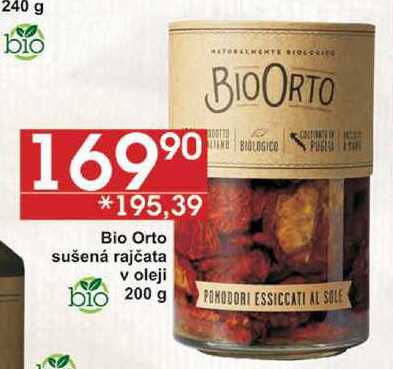 Bio Orto sušená rajčata v oleji, 200 g