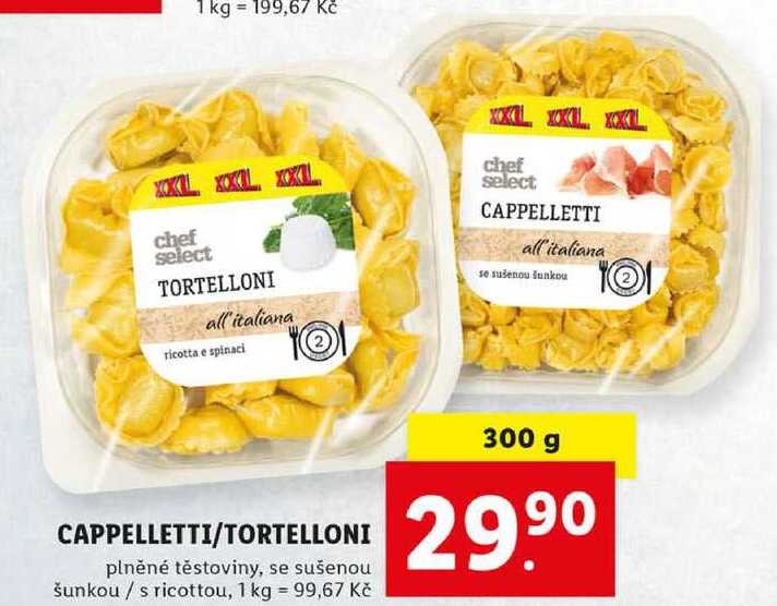 CAPPELLETTI/TORTELLONI plněné těstoviny, 300 g
