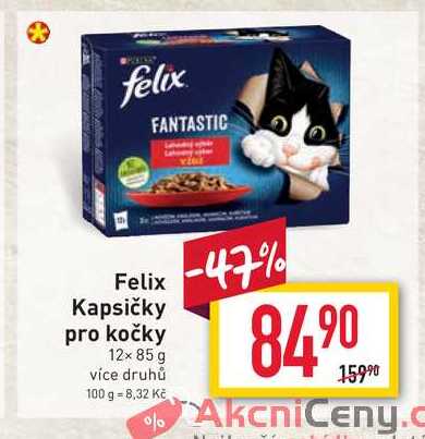 Felix Kapsičky pro kočky 12x 85 g 