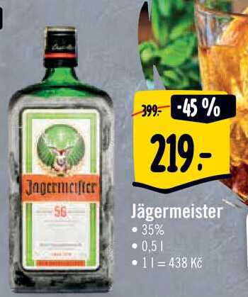  Jägermeister • 35% • 0,5 l