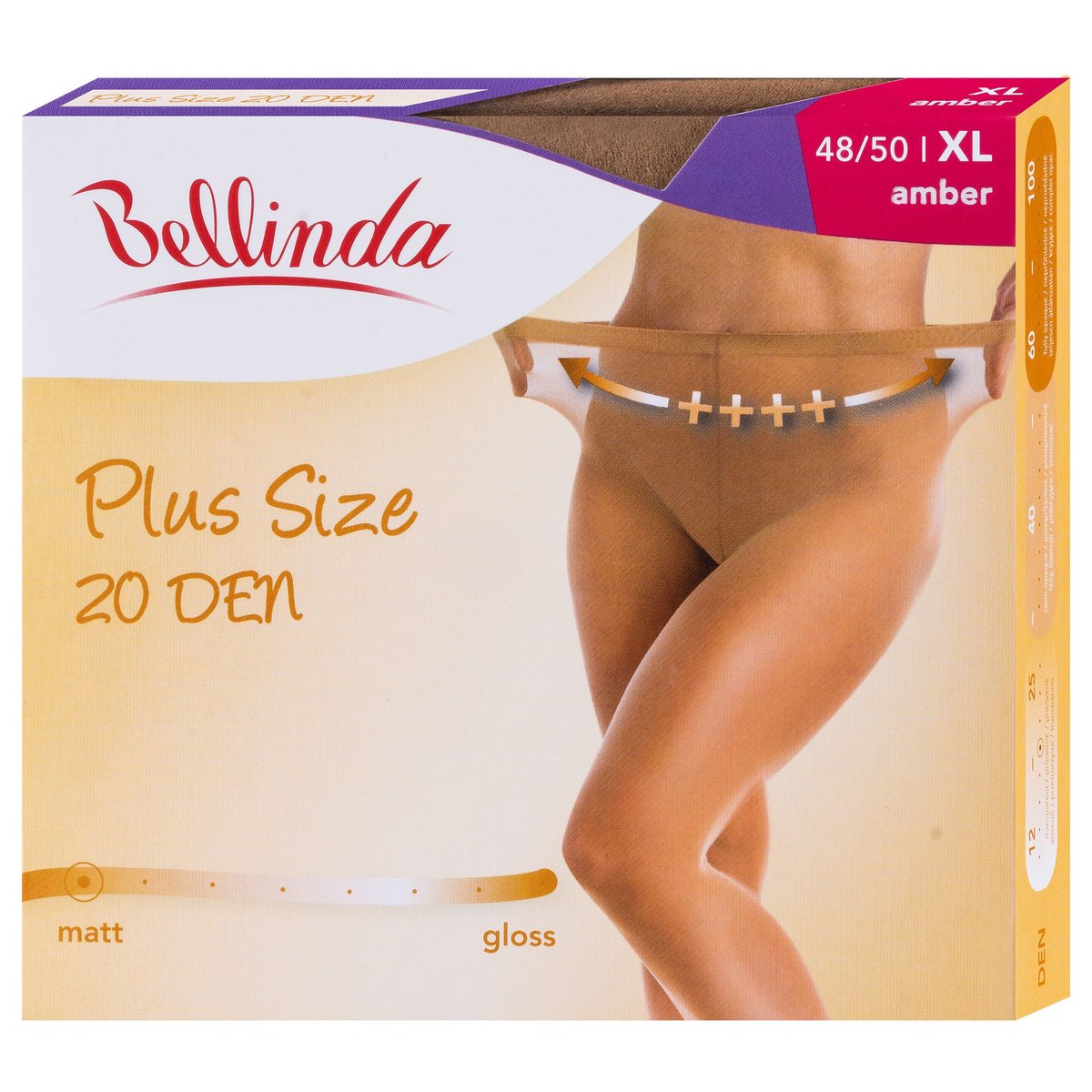 Bellinda Punčochové kalhoty Plus size, tělové, velikost XL