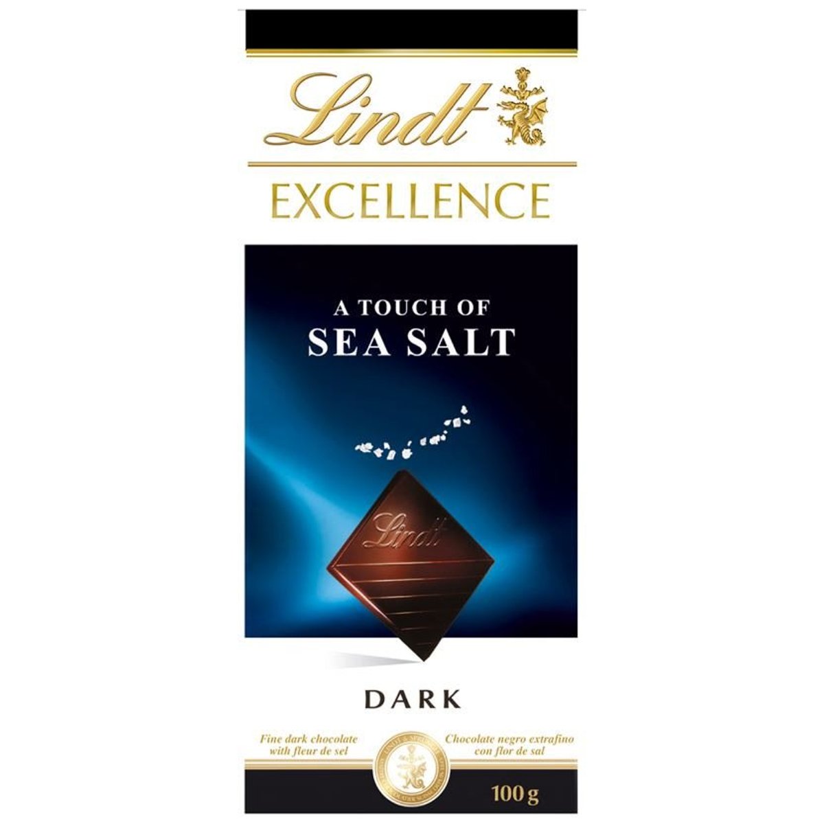 Lindt Excellence A Touch of Sea Salt hořká čokoláda