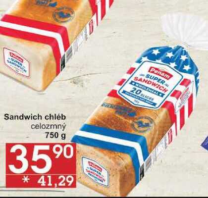 Penam Super Sandwich chléb celozrnný, 750 g 