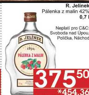 R. Jelinek Pálenka z malin 42%, 0,7 l