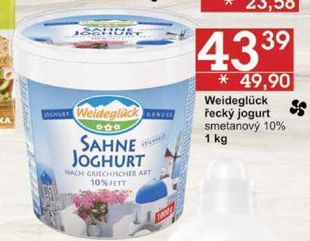 Weideglück řecký jogurt smetanový 10%, 1 kg