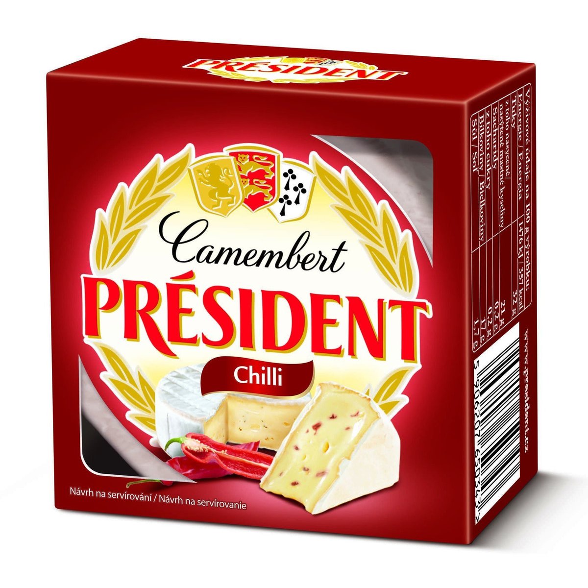 Président Camembert chilli papričky