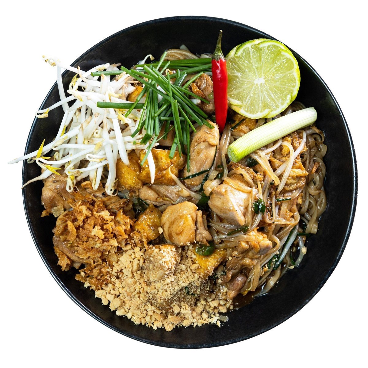 Pad Thai nudle s kuřecím masem a tofu ze Sia