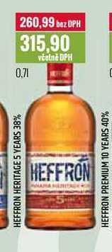 Palírna U Zeleného stromu HEFFRON HERITAGE 5 YEARS 38% Rum 0,7l