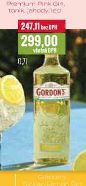 GORDON'S Gin Sicilian lemon 0,7l