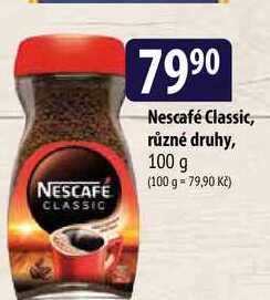 Nescafé Classic, různé druhy, 100 g 