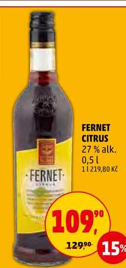 FERNET CITRUS, 0,5 l