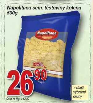 Napolitana Semolinové těstoviny kolena 500g 