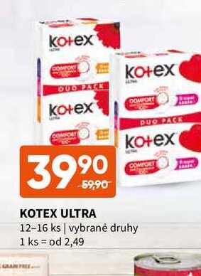   KOTEX ULTRA 12-16 ks 