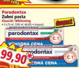Parodontax Zubní pasta Fluorid/Whitening 2x75 ml