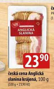 Česká cena Anglická slanina krájená, 100 g