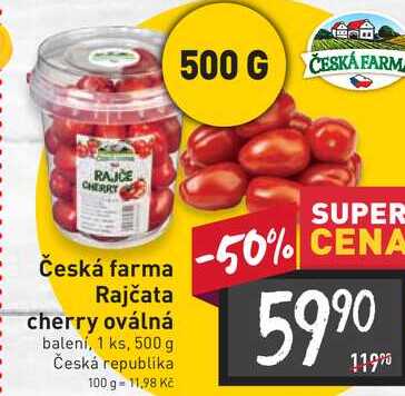 Rajčata cherry oválná balení 500 g
