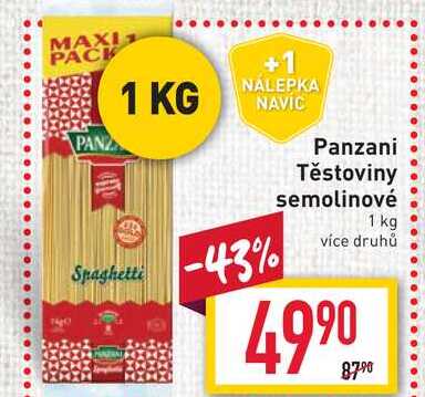 Panzani Těstoviny semolinové 1 kg