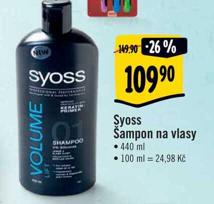   Syoss Šampon na vlasy • 440 ml  