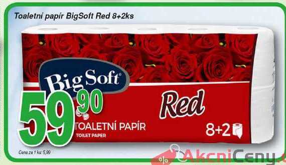 Big Soft Red Toaletní papír 8+2ks 