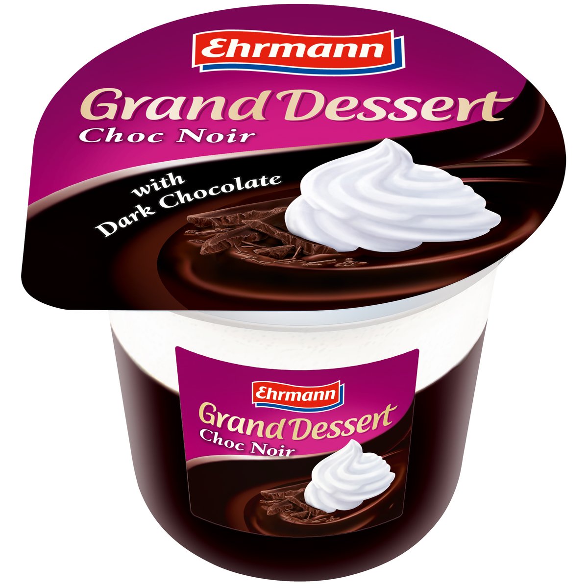 Ehrmann Grand Dessert puding dezert se šlehačkou Choc Noir