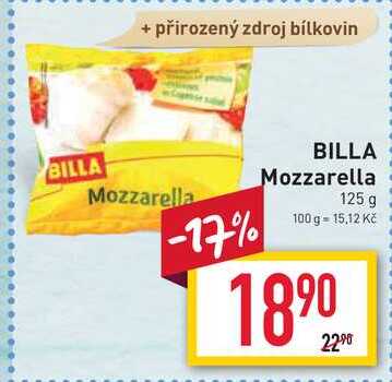 BILLA Mozzarella 125g