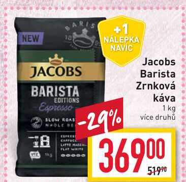 Jacobs Barista Zrnková káva 1 kg 