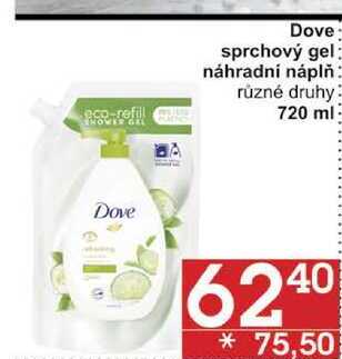 Dove sprchový gel náhradní náplň, 720 ml 