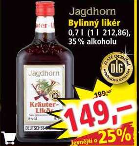 Jagdhorn bylinný likér 0,7l v akci