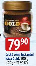 Česká cena Instantní káva Gold, 100 g  v akci
