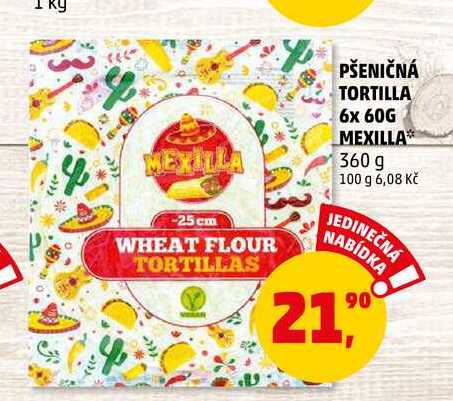 PŠENIČNÁ TORTILLA MEXILLA, 360 g