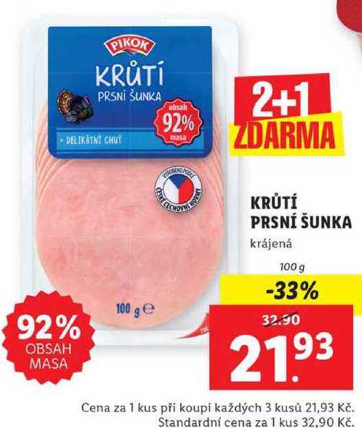 KRŮTÍ PRSNÍ ŠUNKA, 100 g