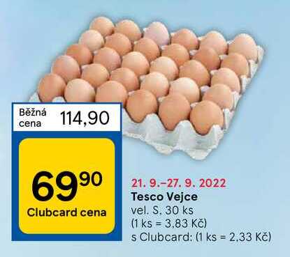 Tesco Vejce vel. S. 30 ks