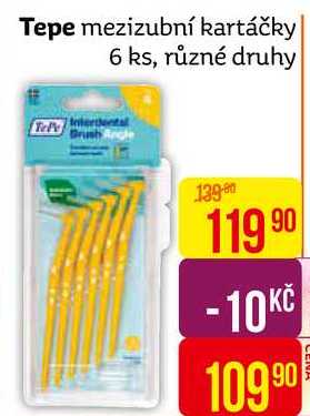 Tepe mezizubní kartáčky 6 ks, různé druhy